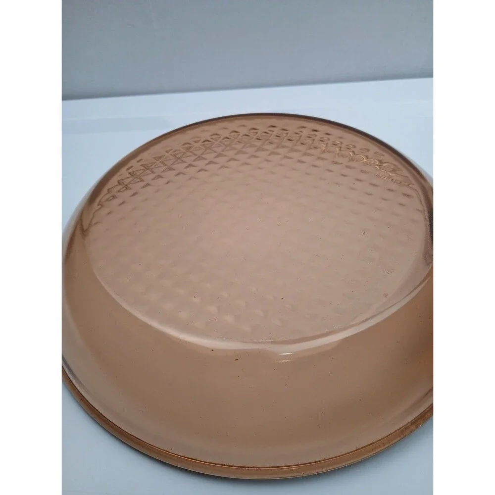 Pyrex Corning Visionware Amber Frying Pan, Waffle Bottom 10 Inch No Lid
